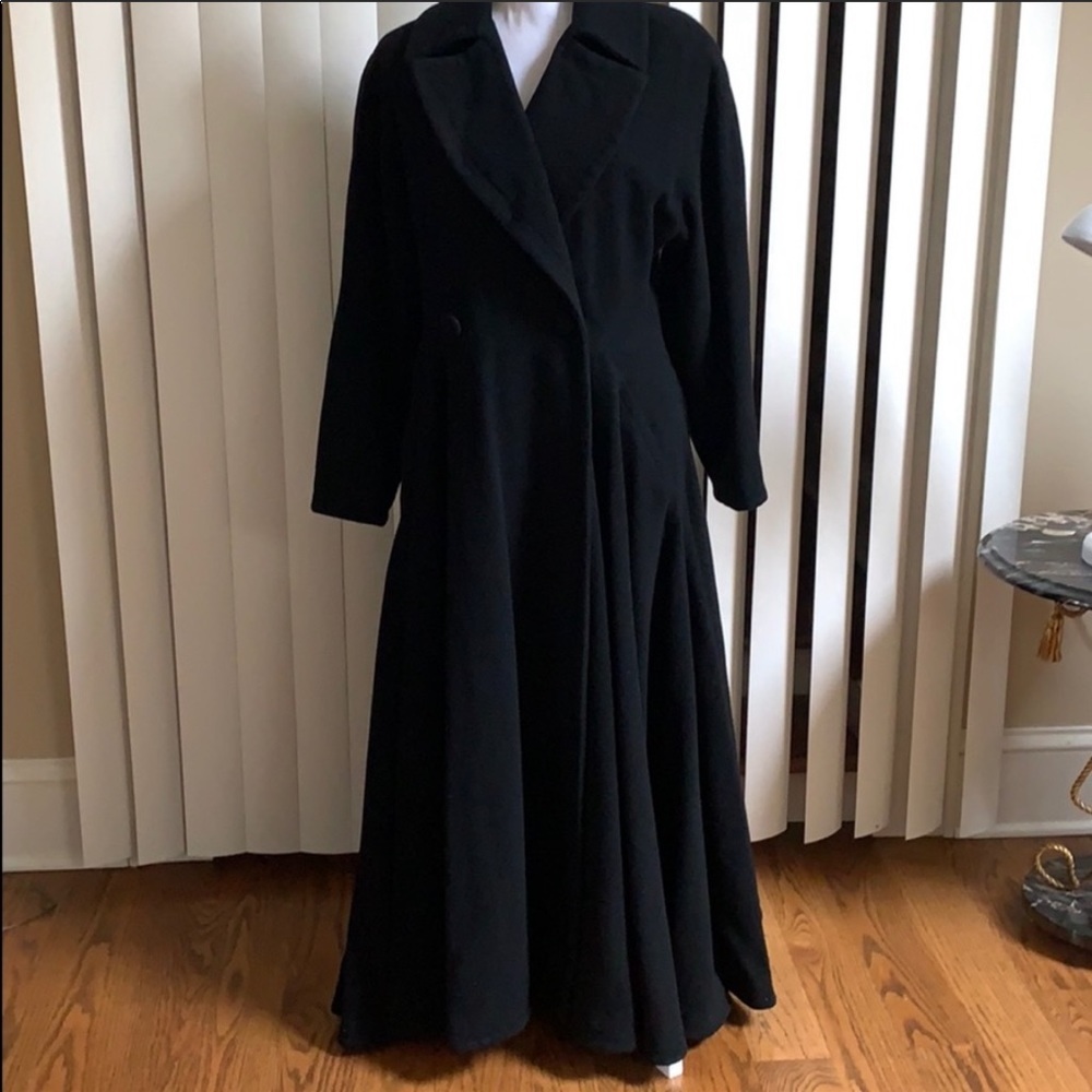 Anya black wool and cashmere coat size M